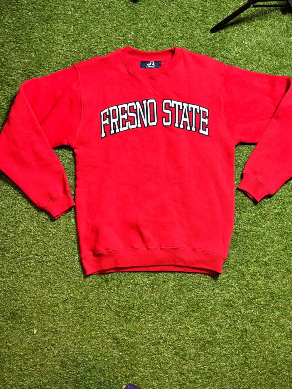 J. America Fresno State Red Crewneck Sweatshirt